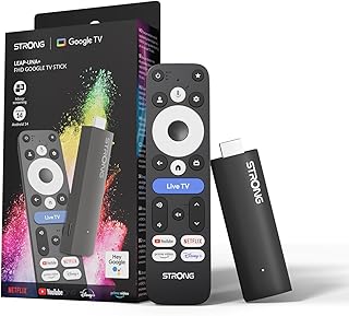STRONG Leap-UNA Stick De Streaming Android TV, Wi-Fi, Chromecast Integrado, TV Box Android 11, Asistente De Google, HDR10+, Google Play, Netflix, Youtube