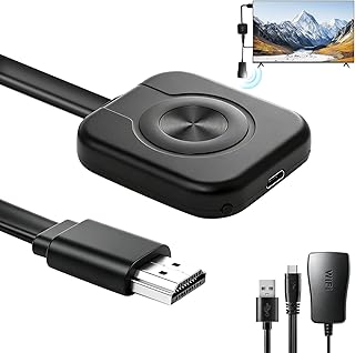 Adaptador de pantalla HDMI inalámbrico 4K para transmisión perfecta a TV o proyector, un dongle Miracast que resuelve limitaciones de pantalla pequeña, compatible con dispositivos iOS, Android y