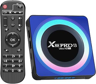 TV Box Android 13.0,Dulmssxy TV Box with 4GB RAM 64GB ROM RK3528 Quad-Core 64bit Cortex-A53 Mali 450 MP2 GPU Support 2.4/5.0GHz WiFi BT5.0 10/100M Ethernet 8K 3D DLNA USB3.0 HDMI 2.0 H.265