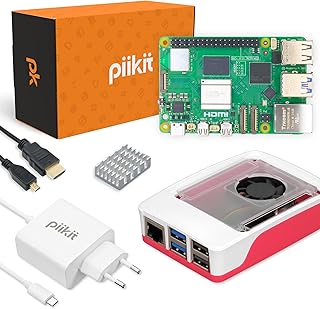 Starter Kit para Raspberry Pi 5 4 GB - Edición Esencial | Fuente de Alimentación 27 W | Caja con Ventilador Integrado y Disipador de Calor | Cable Micro-HDMI 4K 60 Hz