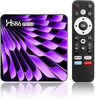 Android 14 TV Box, con procesador RK3518 de Cuatro núcleos, 2 GB de RAM y 16 GB de ROM, Compatible con decodificación 4K, Wi-Fi 6 de Doble Banda y Bluetooth 5.4 Smart TV Box
