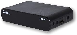 GIGATV HD250. Decodificador TDT - DVB-T T2 H265 HEVC Full HD PVR, USB, HDMI, SCART Euroconector, Sintonizador de TV Digital Terrestre, Receptor Digital Alta Definición Full HD 1080p