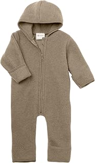 Engel Mono con capucha para bebé de lana virgen merino orgánica | Mono con capucha para bebé | 100% lana virgen merino orgánica (kbT) | transpirable y regulador de la temperatura