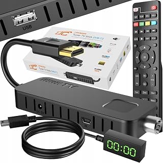 LTC Decodificador de TV Tipo Stick DVB-T2 Full HD 1080p con HDMI, USB, WiFi, PVR, Grabación Timeshift, Sintonizador TDT, Receptor de TV Terrestre, Reproductor Multimedia, EPG y Dolby Digital Plus LXDV