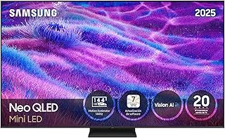 Samsung TV 55 Pulgadas Neo QLED QN80F 4K Mini LED Smart TV con Vision AI, Quantum Matrix Technology Core, Motion Xcelerator 144Hz y Gaming Hub