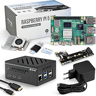db-tronic Raspberry Pi 5 8 GB NVMe Kit | Edición 64 GB | Alimentación 27 W | Carcasa metálica | Refrigeración Activa | SSD M.2 NVMe PCIe | Ideal para Home Assistant y el Smart Home