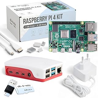 db-tronic Raspberry Pi 4 4 GB Starter Kit | Edición 64 GB | Alimentación 15 W | Carcasa | HDMI 4K | Disipadores | Ideal para Home Assistant y el Smart Home